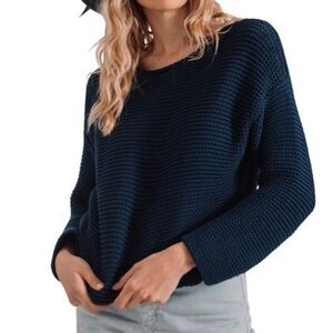 Sh*t That I Knit Navy Blue Scotia Sweater S